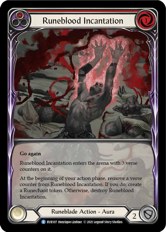 Runeblood Incantation (Red) [EVR107] (Everfest)  1st Edition Extended Art Rainbow Foil | L.A. Mood Comics and Games