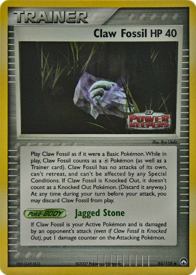 Claw Fossil (84/108) (Stamped) [EX: Power Keepers] | L.A. Mood Comics and Games