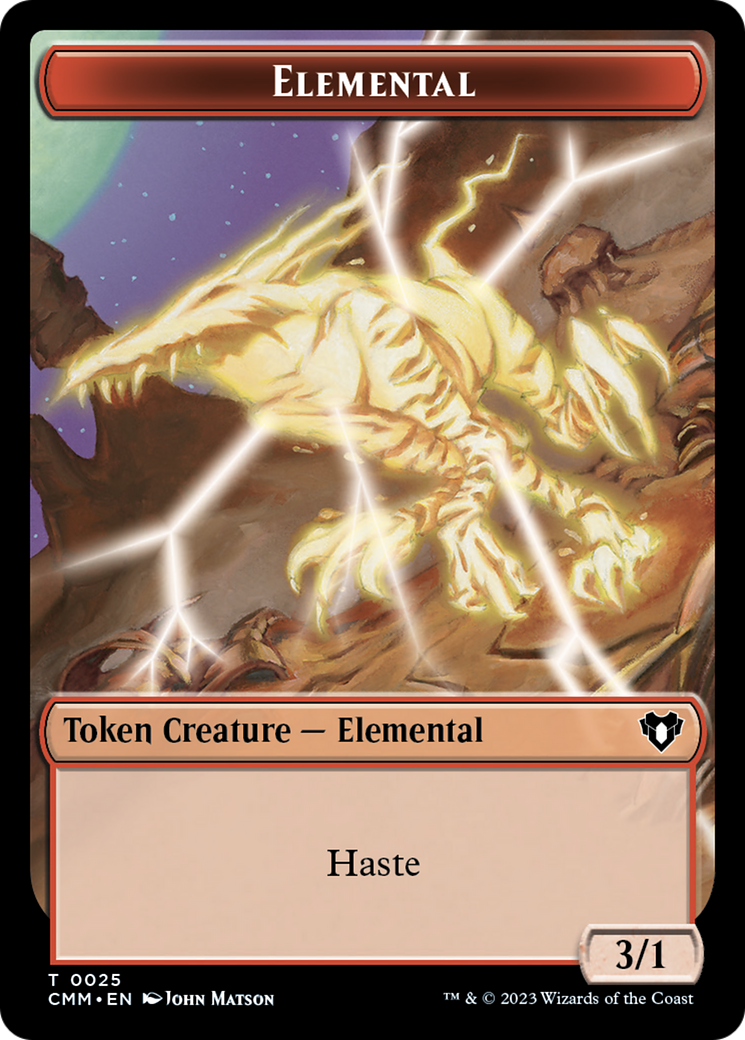 Thopter // Elemental (0025) Double-Sided Token [Commander Masters Tokens] | L.A. Mood Comics and Games