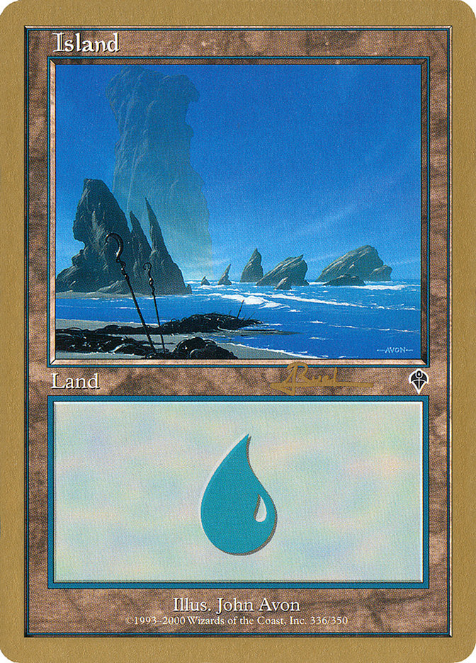 Island (ar336) (Antoine Ruel) [World Championship Decks 2001] | L.A. Mood Comics and Games