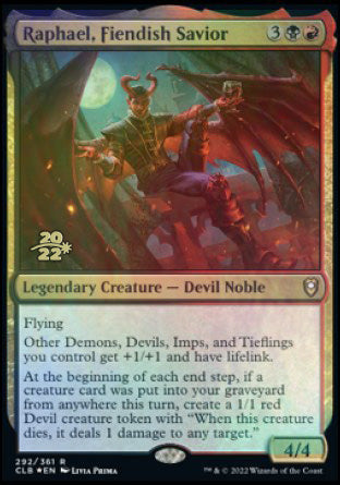 Raphael, Fiendish Savior [Commander Legends: Battle for Baldur's Gate Prerelease Promos] | L.A. Mood Comics and Games