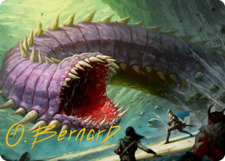 Purple Worm Art Card (Gold-Stamped Signature) [Dungeons & Dragons: Adventures in the Forgotten Realms Art Series] | L.A. Mood Comics and Games