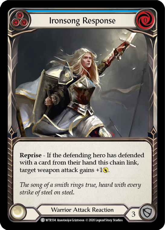 Ironsong Response (Blue) [U-WTR134] (Welcome to Rathe Unlimited)  Unlimited Rainbow Foil | L.A. Mood Comics and Games