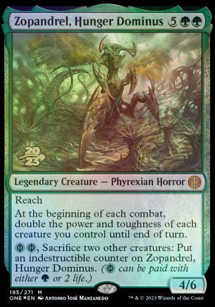 Zopandrel, Hunger Dominus [Phyrexia: All Will Be One Prerelease Promos] | L.A. Mood Comics and Games