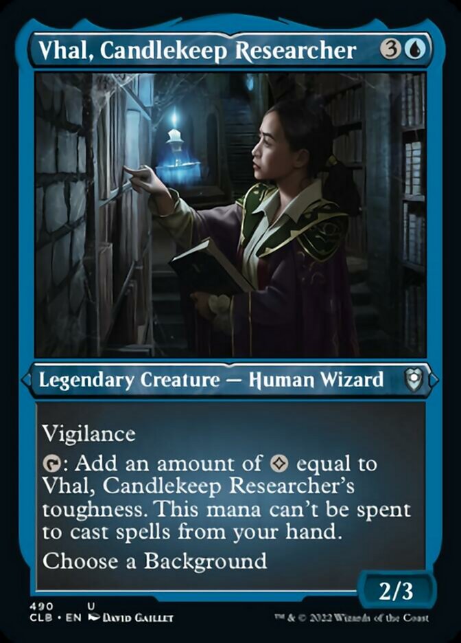 Vhal, Candlekeep Researcher (Foil Etched) [Commander Legends: Battle for Baldur's Gate] | L.A. Mood Comics and Games