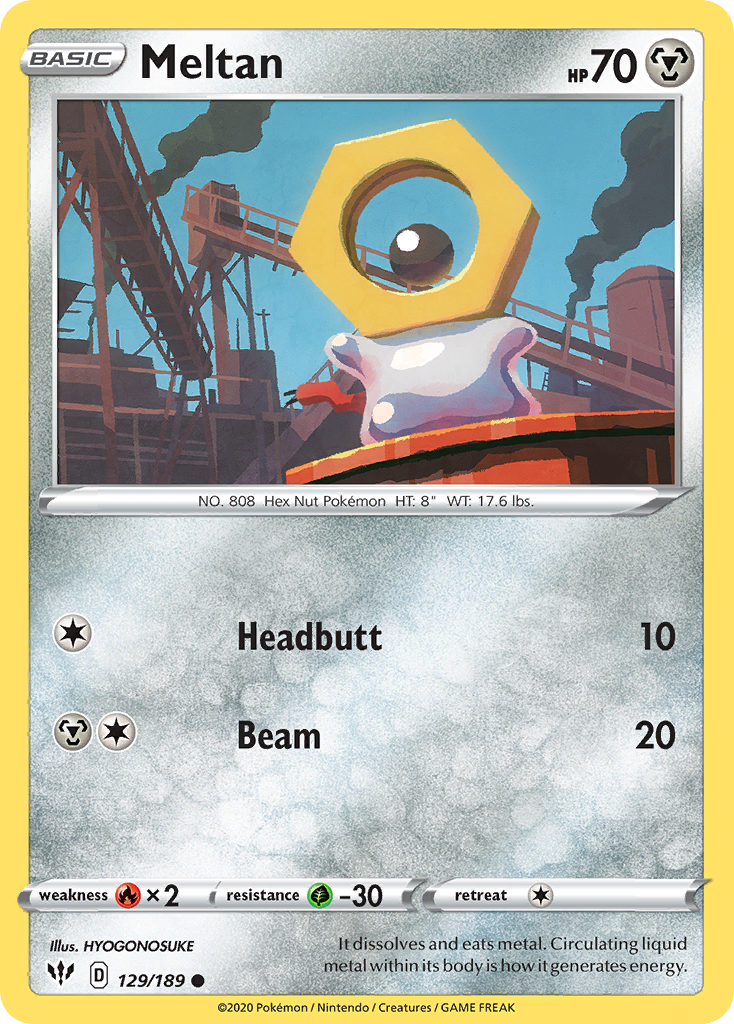 Meltan (129/189) [Sword & Shield: Darkness Ablaze] | L.A. Mood Comics and Games