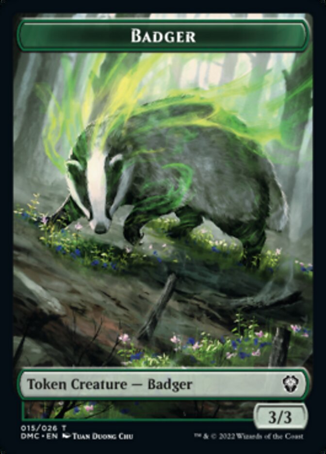 Bird (002) // Badger Double-Sided Token [Dominaria United Tokens] | L.A. Mood Comics and Games