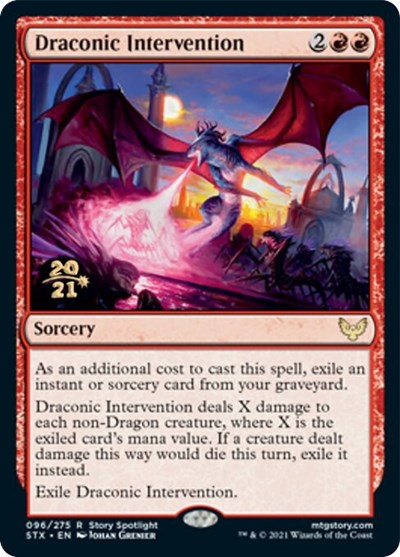 Draconic Intervention [Strixhaven: School of Mages Prerelease Promos] | L.A. Mood Comics and Games