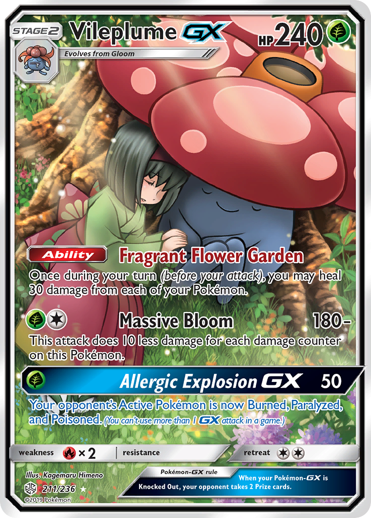 Vileplume GX (211/236) [Sun & Moon: Cosmic Eclipse] | L.A. Mood Comics and Games