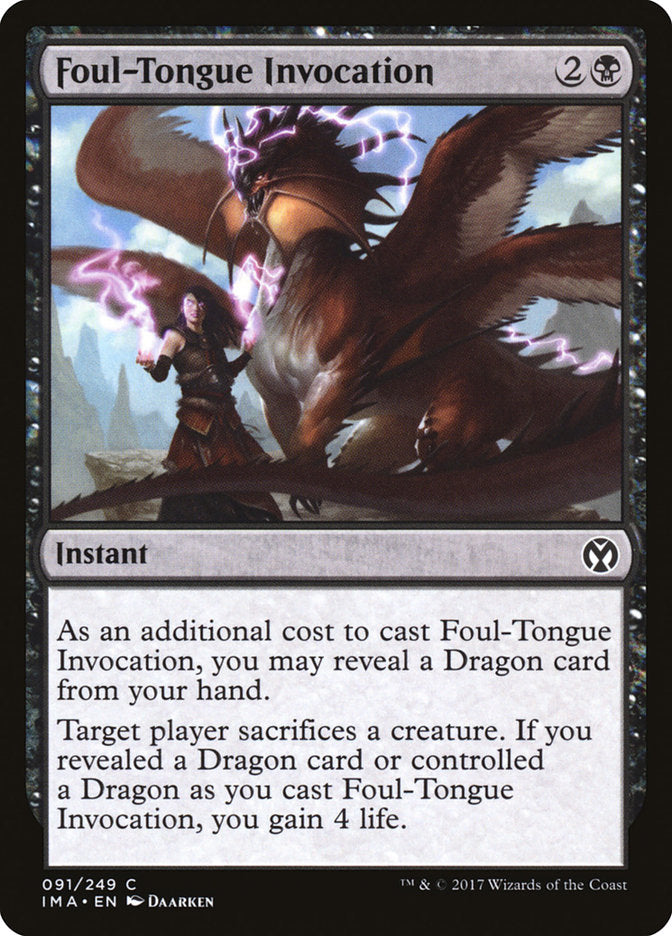 Foul-Tongue Invocation [Iconic Masters] | L.A. Mood Comics and Games
