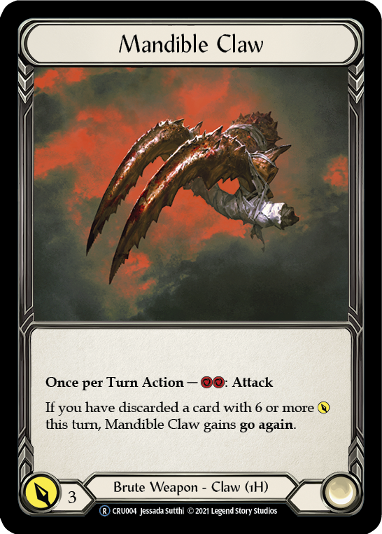 Mandible Claw [U-CRU004] (Crucible of War Unlimited)  Unlimited Rainbow Foil | L.A. Mood Comics and Games