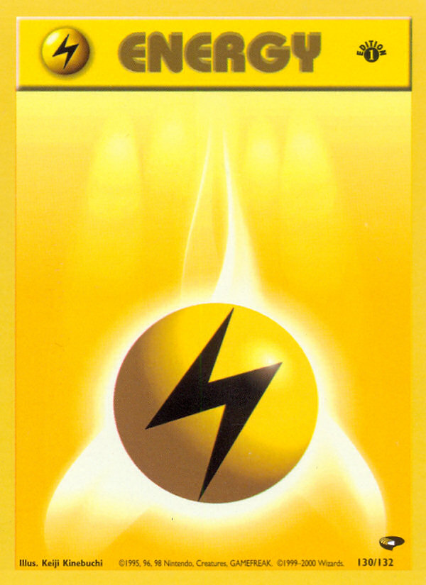 Lightning Energy (130/132) [Gym Challenge 1st Edition] | L.A. Mood Comics and Games