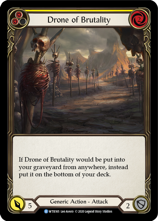 Drone of Brutality (Yellow) [U-WTR165] (Welcome to Rathe Unlimited)  Unlimited Rainbow Foil | L.A. Mood Comics and Games
