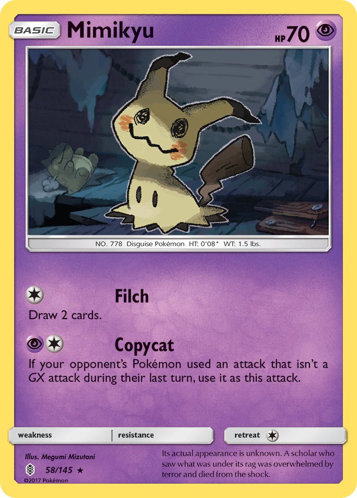 Mimikyu (58/145) (Theme Deck Exclusive) [Sun & Moon: Guardians Rising] | L.A. Mood Comics and Games