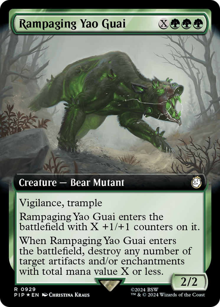 Rampaging Yao Guai (Extended Art) (Surge Foil) [Fallout] | L.A. Mood Comics and Games