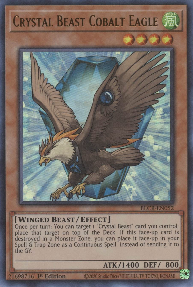 Crystal Beast Cobalt Eagle [BLCR-EN052] Ultra Rare | L.A. Mood Comics and Games