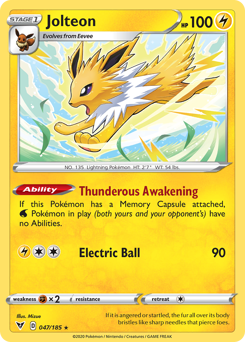 Jolteon (047/185) [Sword & Shield: Vivid Voltage] | L.A. Mood Comics and Games