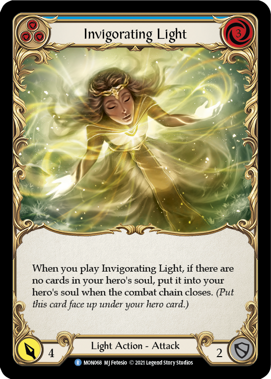 Invigorating Light (Blue) [MON068-RF] (Monarch)  1st Edition Rainbow Foil | L.A. Mood Comics and Games