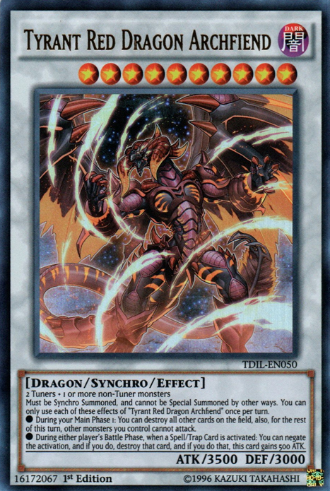 Tyrant Red Dragon Archfiend [TDIL-EN050] Ultra Rare | L.A. Mood Comics and Games