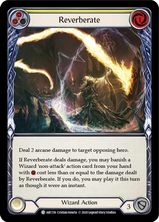 Reverberate (Yellow) [U-ARC139] (Arcane Rising Unlimited)  Unlimited Rainbow Foil | L.A. Mood Comics and Games
