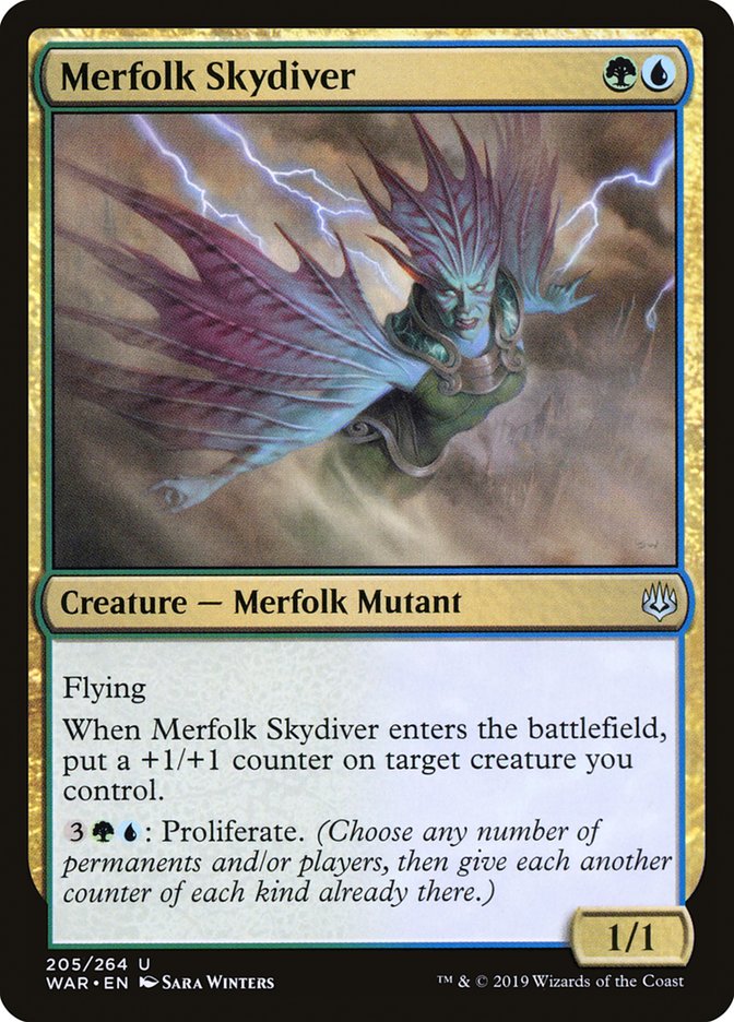 Merfolk Skydiver [War of the Spark] | L.A. Mood Comics and Games