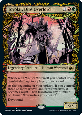 Tovolar, Dire Overlord // Tovolar, the Midnight Scourge (Showcase Equinox) [Innistrad: Midnight Hunt] | L.A. Mood Comics and Games
