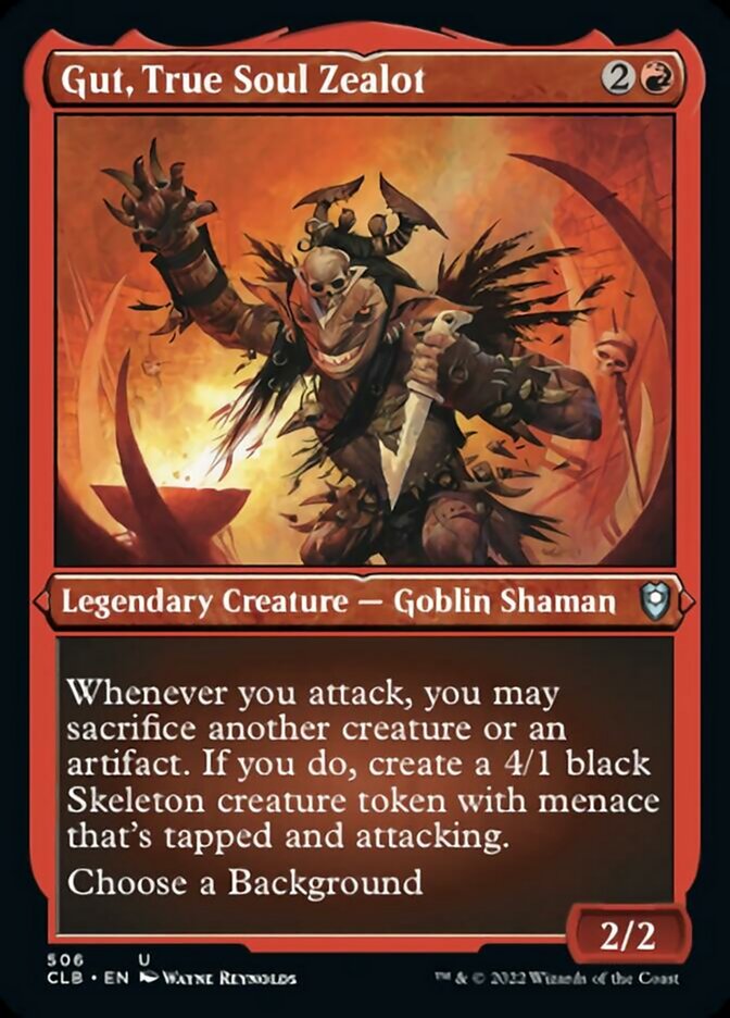 Gut, True Soul Zealot (Foil Etched) [Commander Legends: Battle for Baldur's Gate] | L.A. Mood Comics and Games