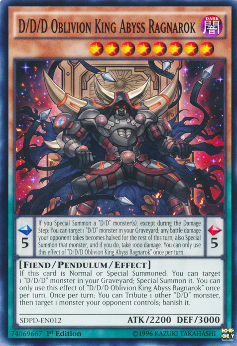 D/D/D Oblivion King Abyss Ragnarok [SDPD-EN012] Common | L.A. Mood Comics and Games