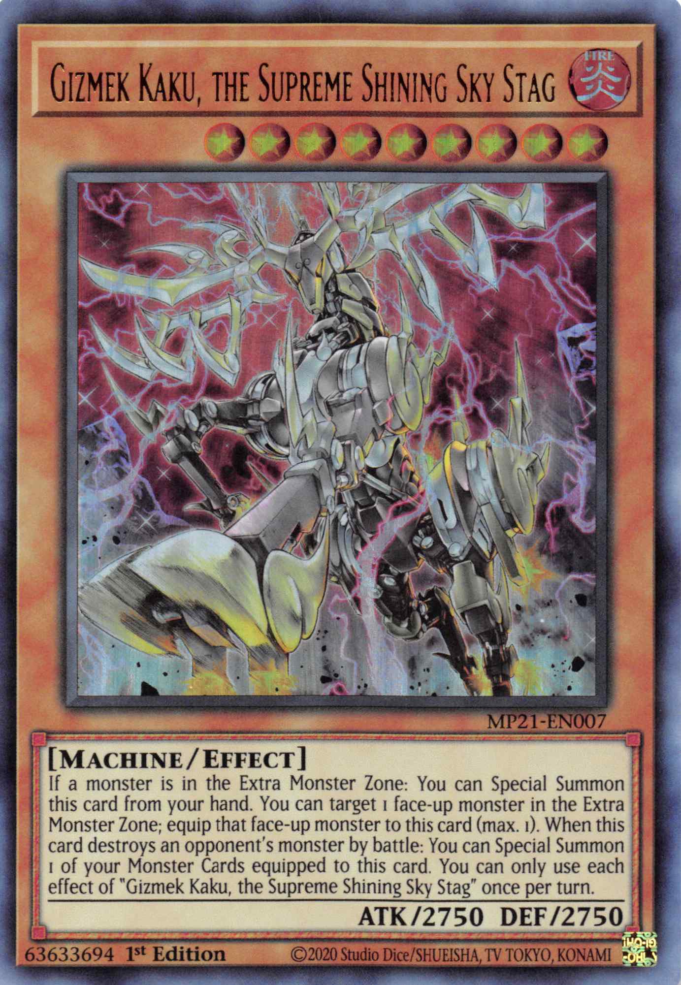 Gizmek Kaku, the Supreme Shining Sky Stag [MP21-EN007] Ultra Rare | L.A. Mood Comics and Games