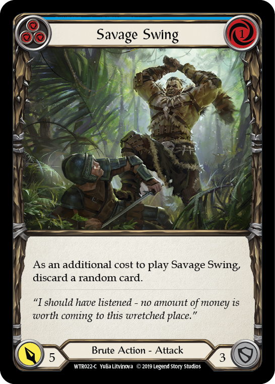 Savage Swing (Blue) [WTR022-C] (Welcome to Rathe)  Alpha Print Normal | L.A. Mood Comics and Games