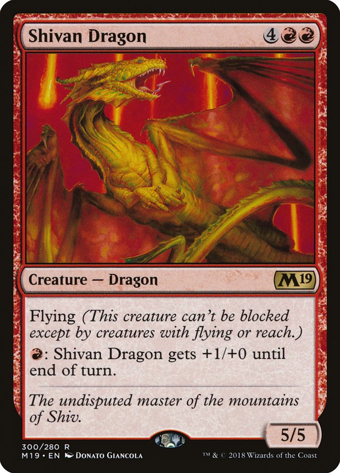 Shivan Dragon [Core Set 2019] | L.A. Mood Comics and Games