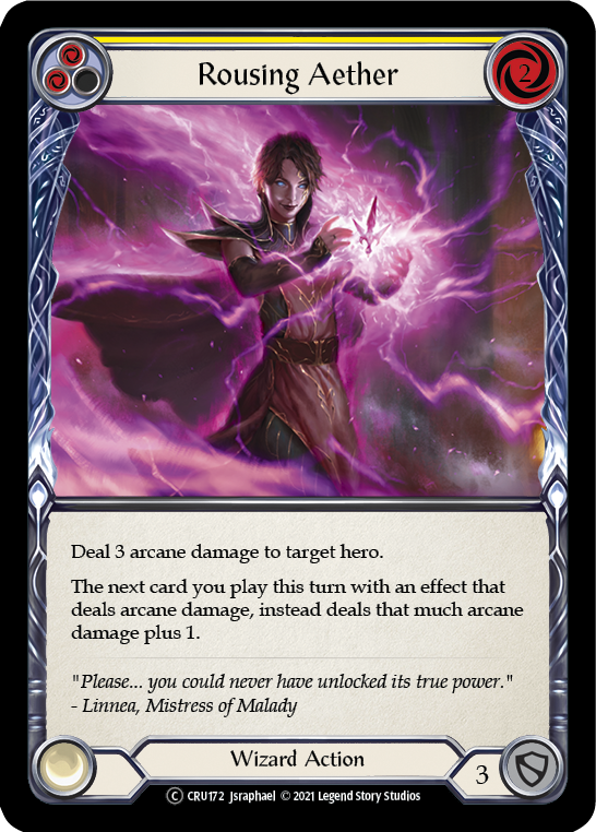 Rousing Aether (Yellow) [U-CRU172] (Crucible of War Unlimited)  Unlimited Rainbow Foil | L.A. Mood Comics and Games