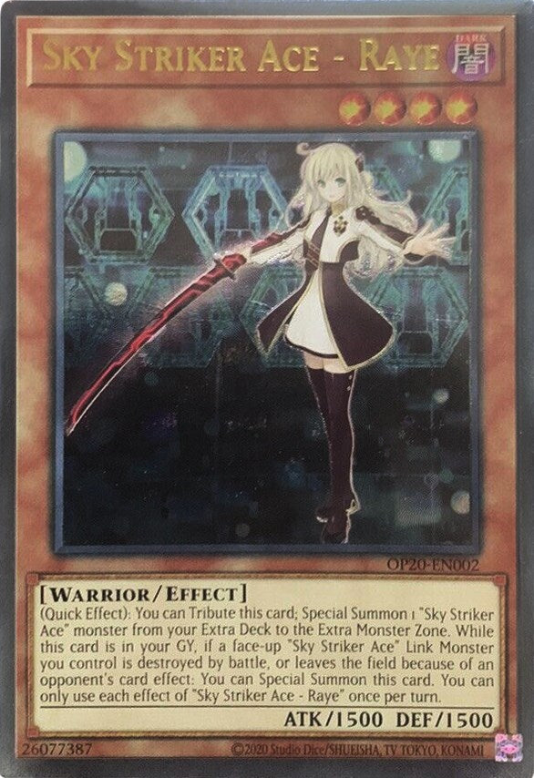 Sky Striker Ace - Raye [OP20-EN002] Ultimate Rare | L.A. Mood Comics and Games