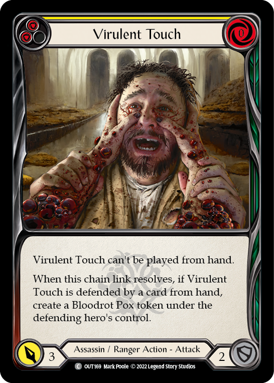 Virulent Touch (Yellow) [OUT169] (Outsiders)  Rainbow Foil | L.A. Mood Comics and Games