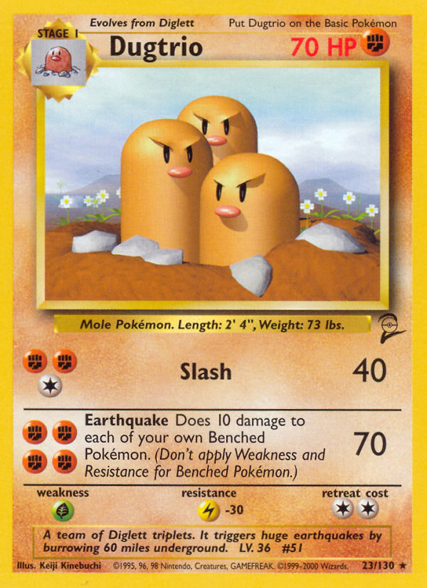 Dugtrio (23/130) [Base Set 2] | L.A. Mood Comics and Games