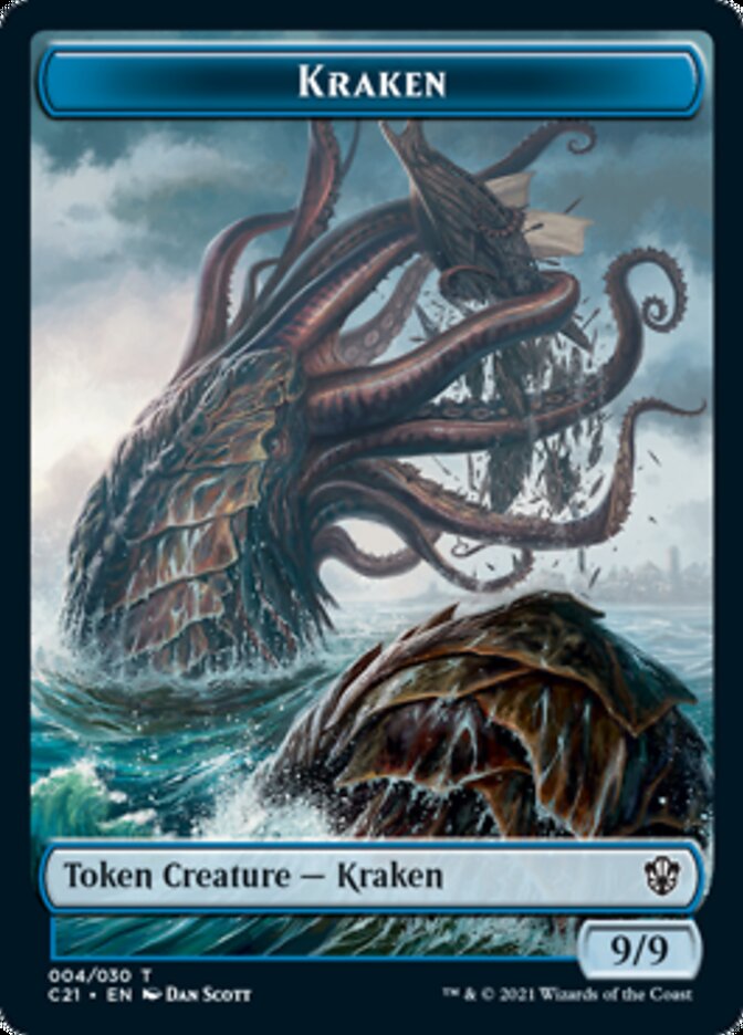 Wurm // Kraken Double-Sided Token [Commander 2021 Tokens] | L.A. Mood Comics and Games