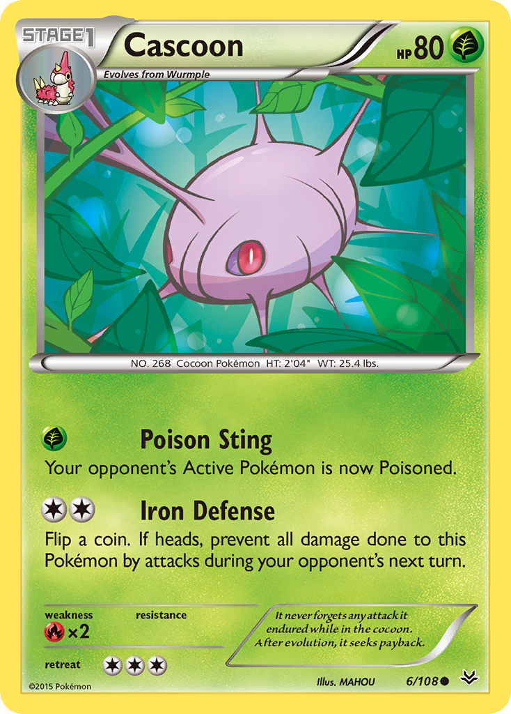 Cascoon (6/108) [XY: Roaring Skies] | L.A. Mood Comics and Games