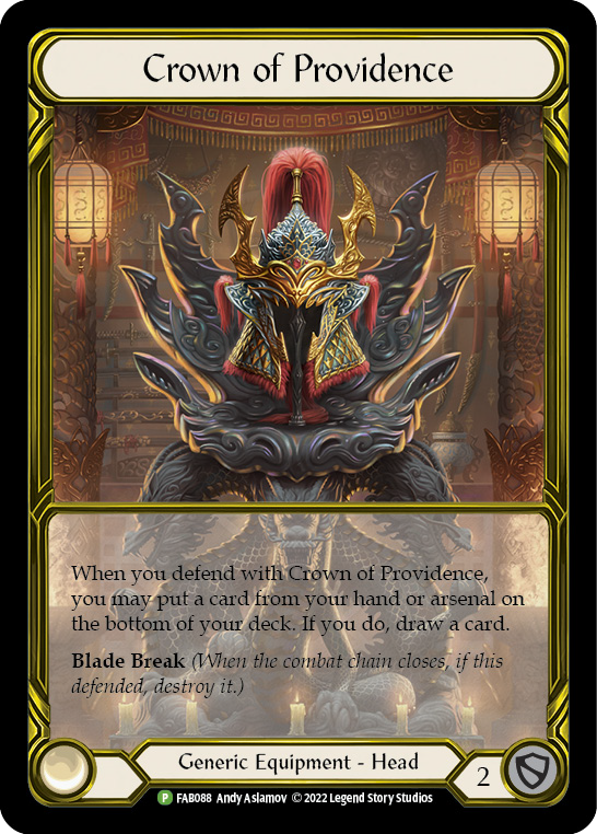 Crown of Providence (Golden) [FAB088] (Promo)  Cold Foil | L.A. Mood Comics and Games