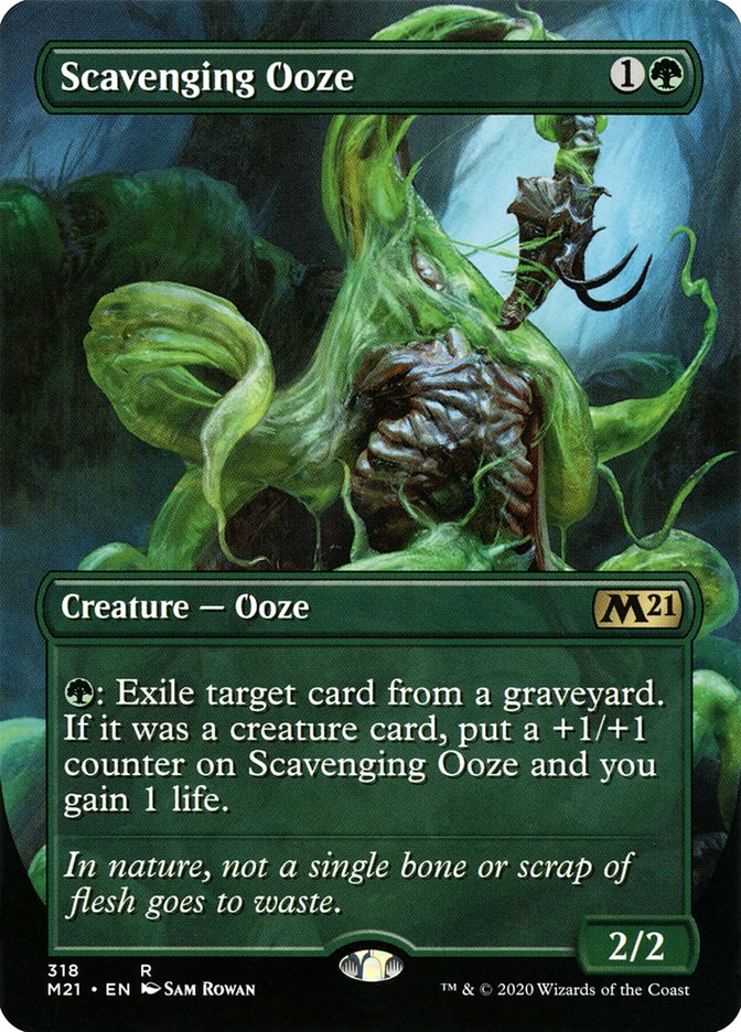 Scavenging Ooze (Borderless Alternate Art) [Core Set 2021] | L.A. Mood Comics and Games