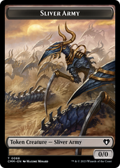 Sliver Army // Sliver Double-Sided Token [Commander Masters Tokens] | L.A. Mood Comics and Games