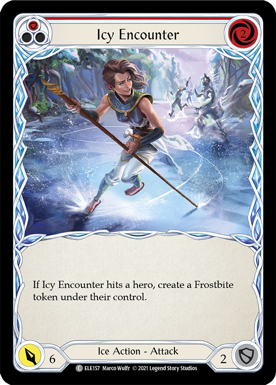 Icy Encounter (Red) [ELE157] (Tales of Aria)  1st Edition Rainbow Foil | L.A. Mood Comics and Games