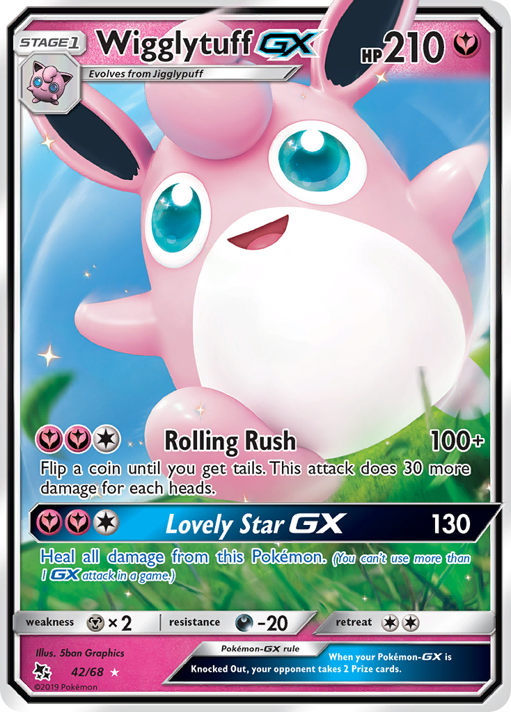 Wigglytuff GX (42/68) [Sun & Moon: Hidden Fates] | L.A. Mood Comics and Games