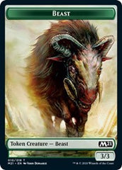 Beast // Knight Double-Sided Token [Core Set 2021 Tokens] | L.A. Mood Comics and Games