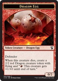 Dragon Egg // Dragon Double-Sided Token [Commander 2018 Tokens] | L.A. Mood Comics and Games