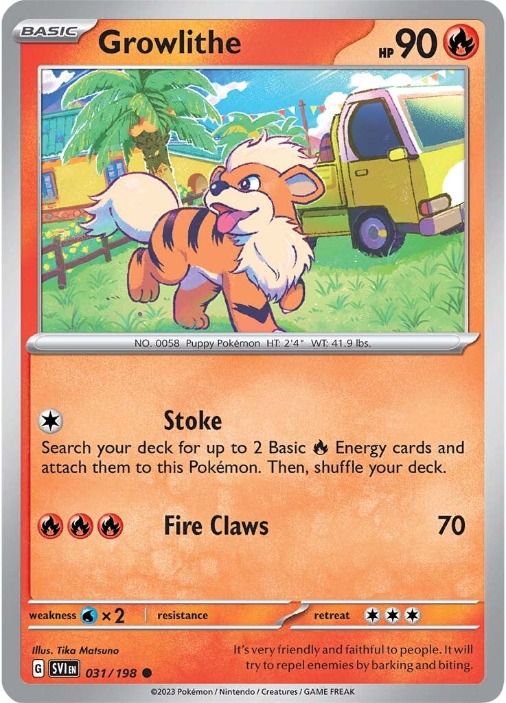 Growlithe (031/198) [Scarlet & Violet: Base Set] | L.A. Mood Comics and Games