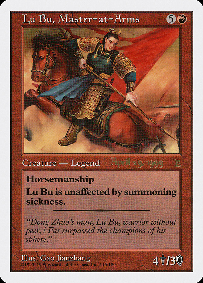 Lu Bu, Master-at-Arms (April 29, 1999) [Portal Three Kingdoms Promos] | L.A. Mood Comics and Games