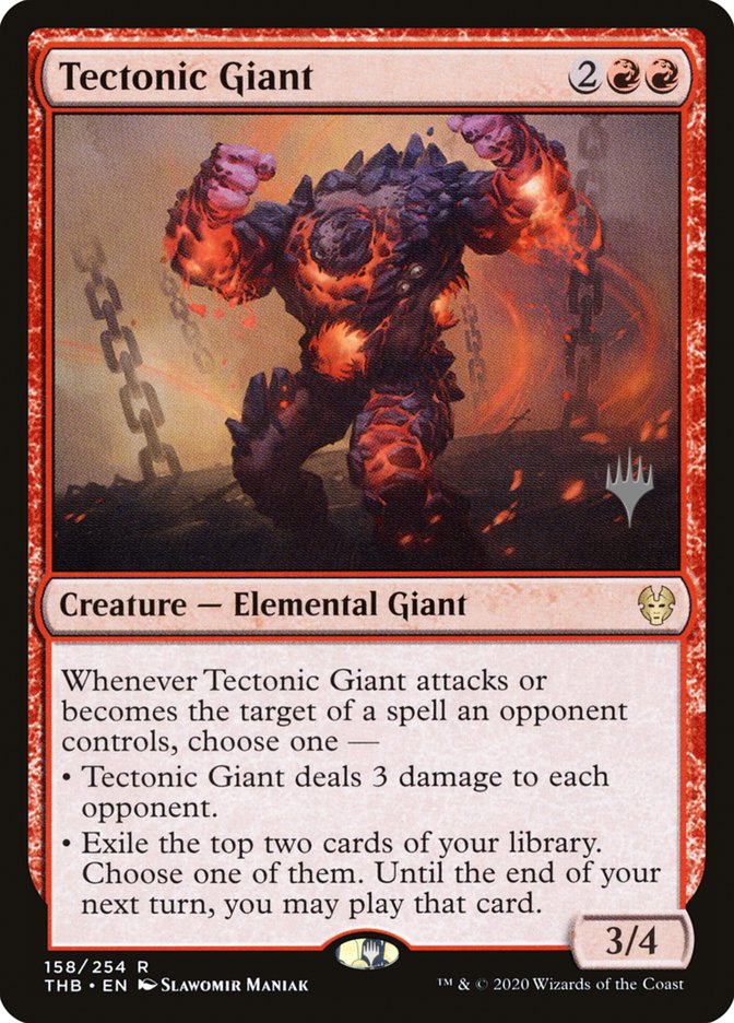 Tectonic Giant (Promo Pack) [Theros Beyond Death Promos] | L.A. Mood Comics and Games
