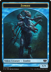 Teferi, Temporal Archmage Emblem // Zombie (011/036) Double-Sided Token [Commander 2014 Tokens] | L.A. Mood Comics and Games