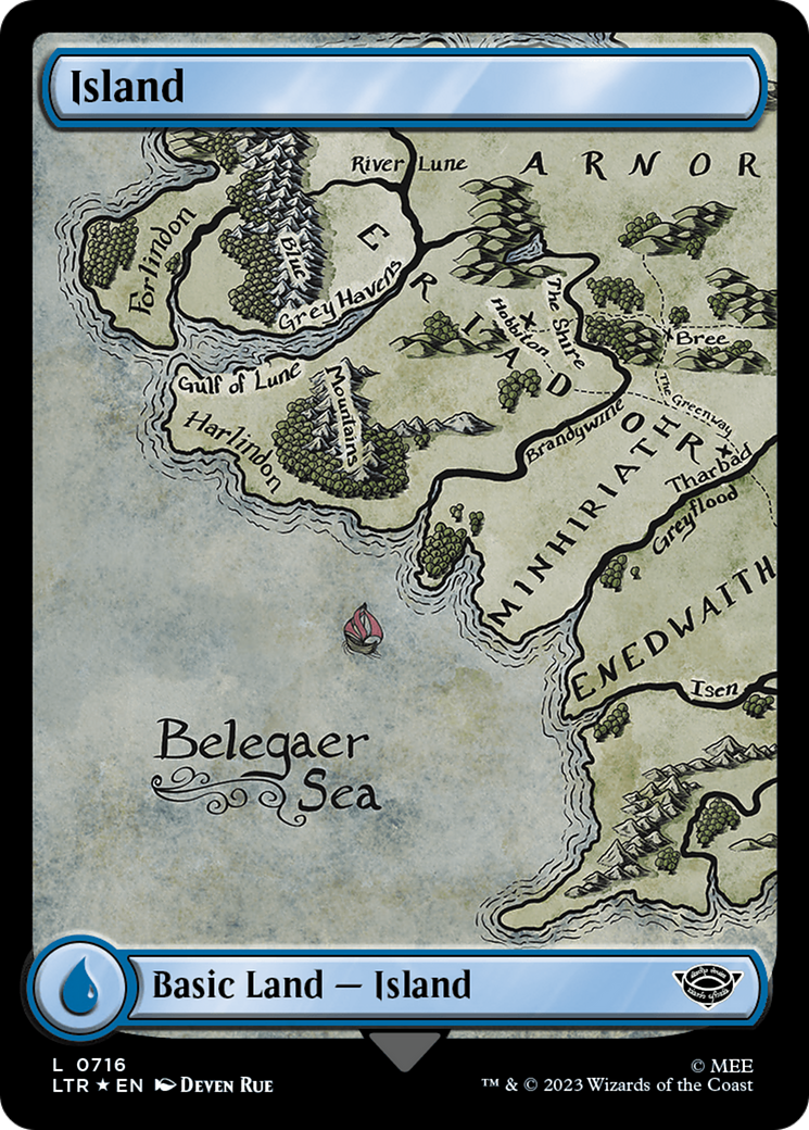 Island (0716) (Surge Foil) [The Lord of the Rings: Tales of Middle-Earth] | L.A. Mood Comics and Games