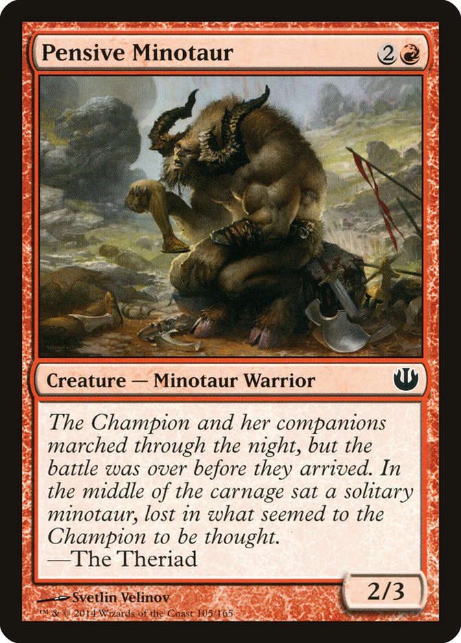 Pensive Minotaur [Journey into Nyx] | L.A. Mood Comics and Games